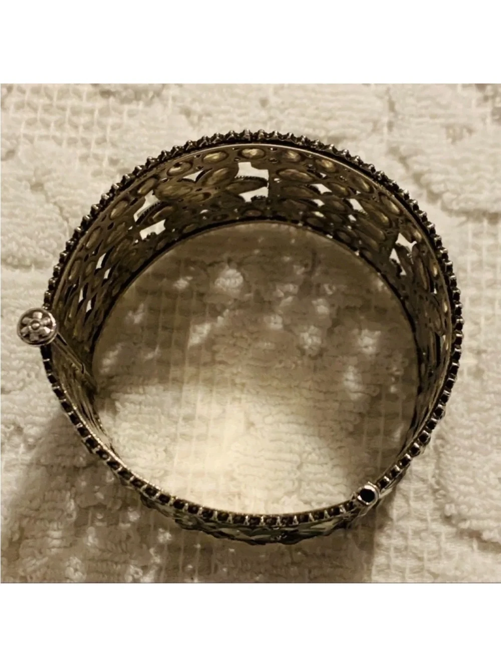 Vintage | Ring | Kundan Silver Bracelet | Ethnic | Festival | Boho | Whimsgoth